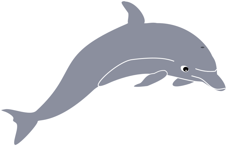 Dolphin Enrique Meza Mixed Tone - Dolphin Clip Art - Png Download (775x500), Png Download