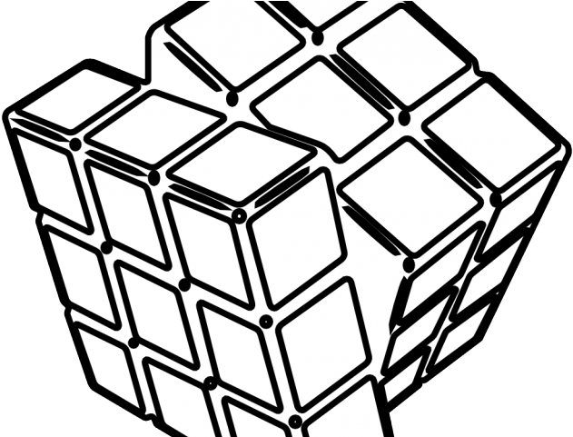 Pillow Clipart Soft Object - Color Pages Rubix Cube - Png Download (640x480), Png Download