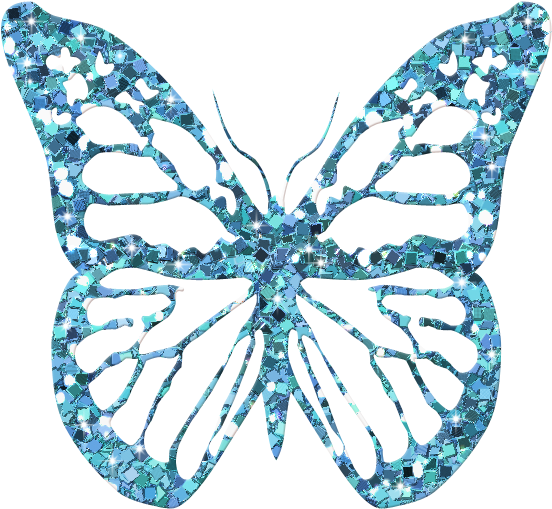 Light Blue Glitter Butterfly Photo Turq Gltr Butterfly2 - Adonis Blue Clipart (600x600), Png Download
