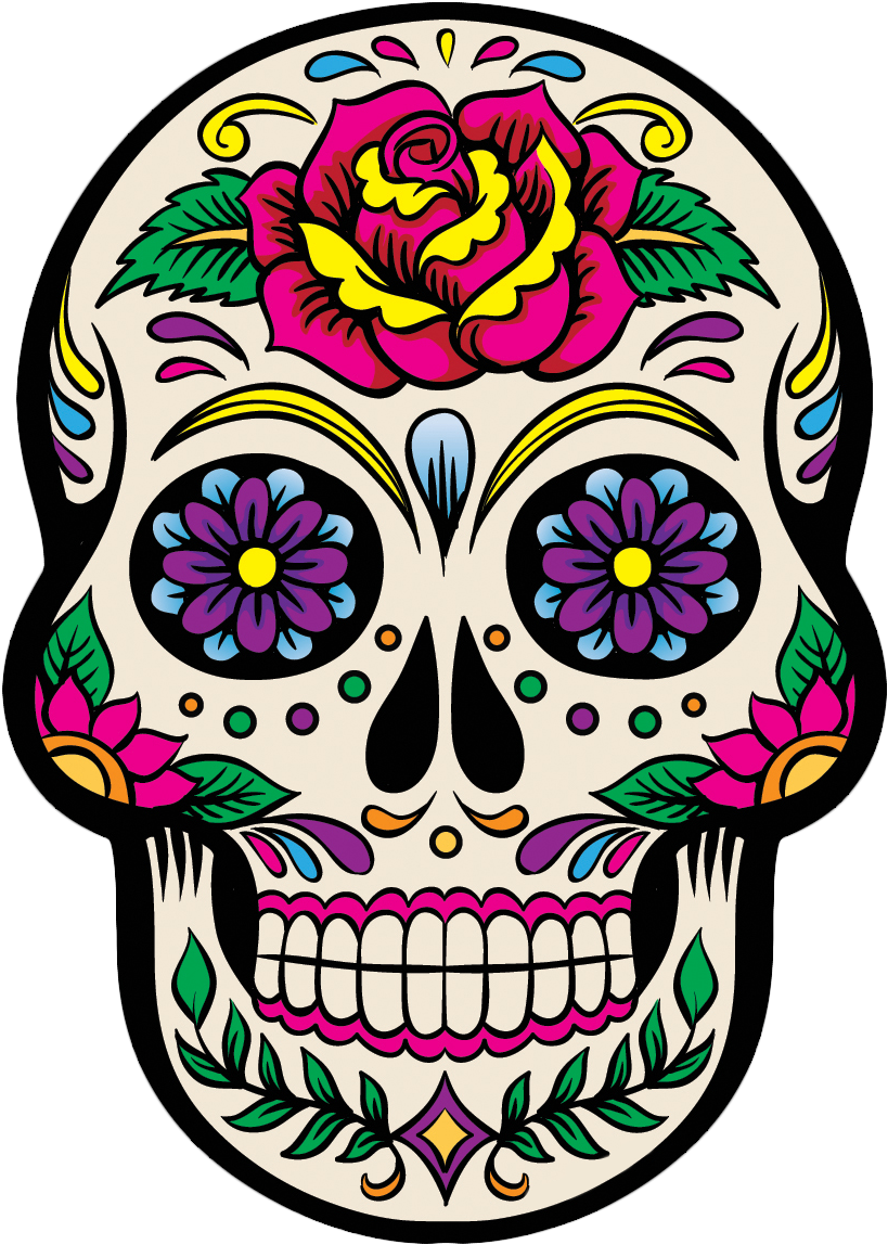 #dyaofthedead #skull #ftestickers #freetoedit #remixit Clipart (950x1200), Png Download