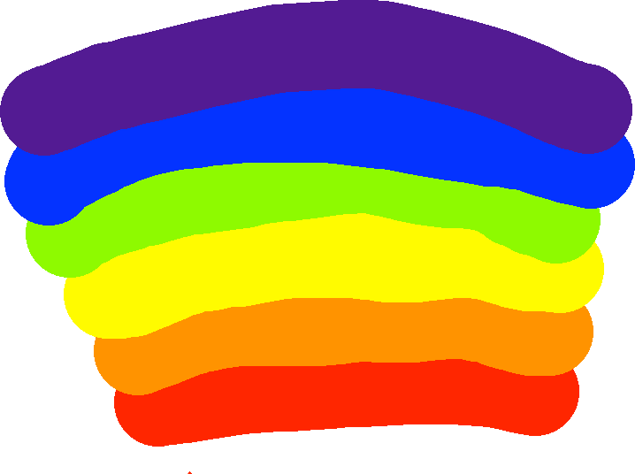 Rainbow Trails Clipart (718x536), Png Download