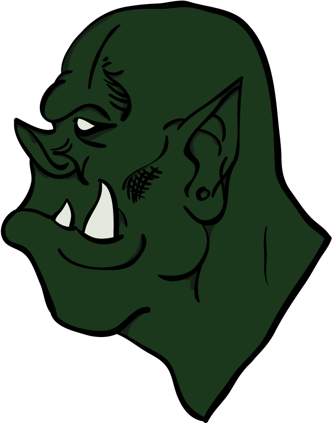 The Orc Was The First And After I Watched Some Tutorials - Illustration Clipart (1000x1000), Png Download
