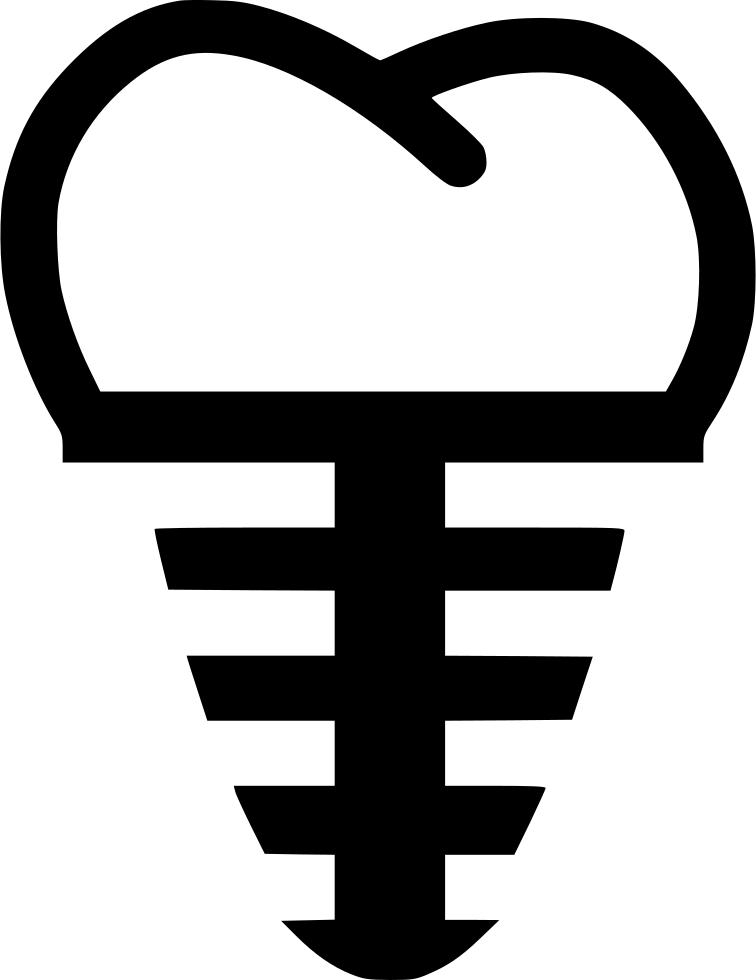Png File Svg - Dental Implants Icon Clipart (756x980), Png Download
