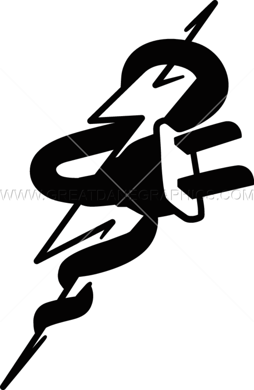 Lightening Clipart Black And White - Lightning Bolt Plug - Png Download (825x1267), Png Download