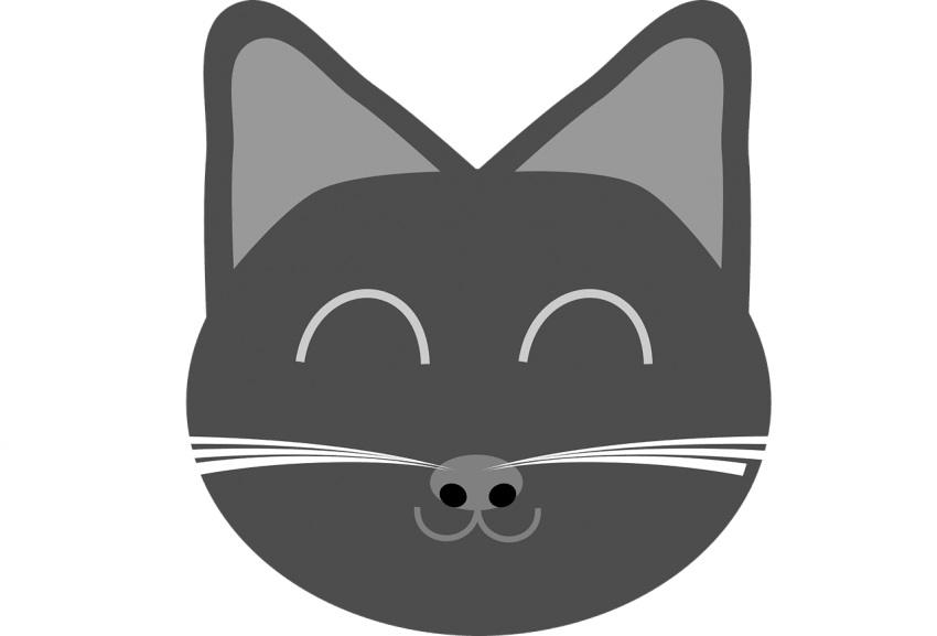 Download Cat Png Images Background - Black Cat Clipart (850x577), Png Download