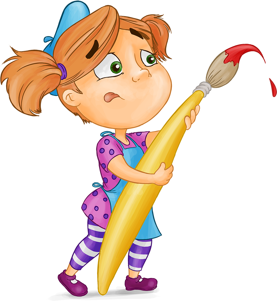 Girl Apreduca - Cartoon Clipart (1500x1500), Png Download