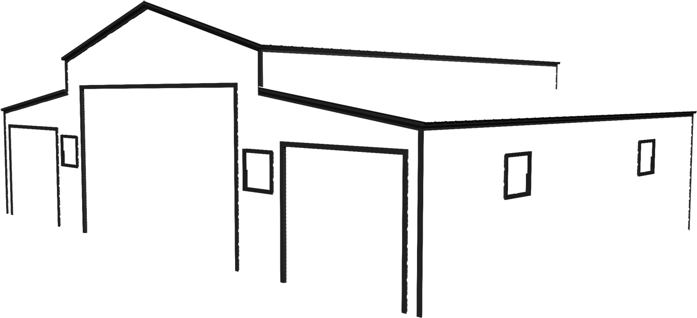 Barn Trim Black - House Clipart (1600x861), Png Download