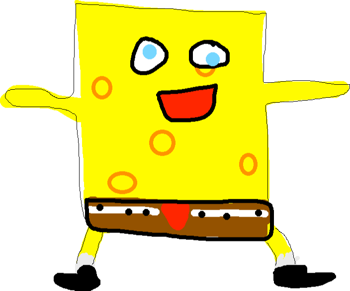 Sponge Bob - Drawing Clipart (704x587), Png Download