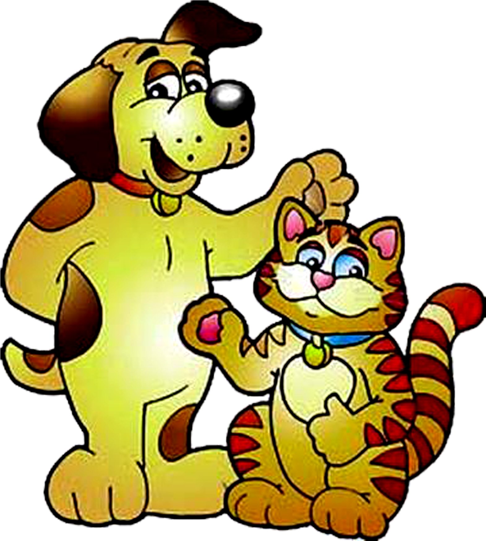 Welcome - Frekies Petshop - > - Cartoon Cat And Dog Clipart (1778x1778), Png Download