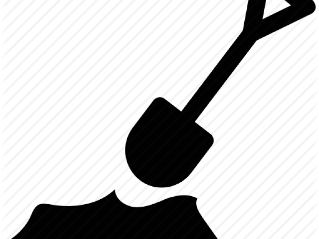 Shovel Clipart Shovel Dirt - Monochrome - Png Download (640x480), Png Download