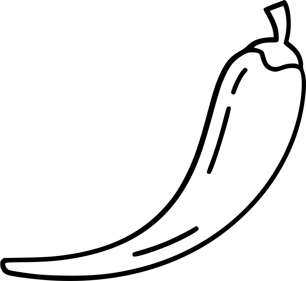 Png File Svg - Chili Png Black And White Clipart (981x900), Png Download
