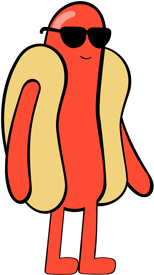 Svg Free Stock Hotdog Guy By Megarainbowdash - Cartoon Hot Dog Guy Clipart (530x945), Png Download