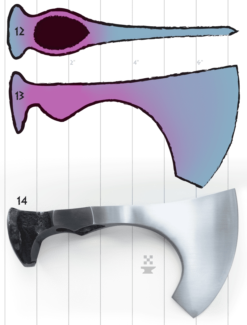 The Pixel Smith How To Forge A Railroad Spike Axe - Make Viking Ax From Railroad Spike Clipart (800x1050), Png Download