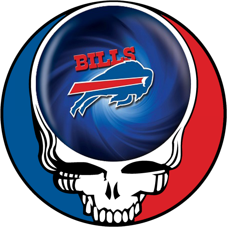 Buffalo Bills Skull Logo Iron On Stickers Heat Transfer - Grateful Dead Steal Your Face Clipart (750x750), Png Download