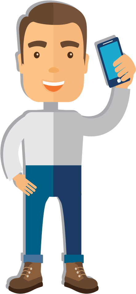 We Are At Your Service Globally Clipart (442x958), Png Download