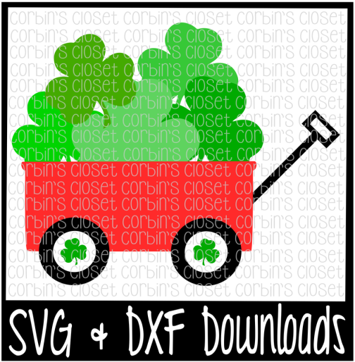 Free Wagon * Red Wagon * Clover * Lucky * St - Sign Clipart (800x532), Png Download