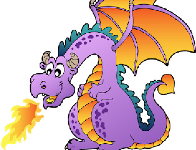 Dragon Clipart Grey - Clipart Dragon Breathing Fire - Png Download (640x480), Png Download
