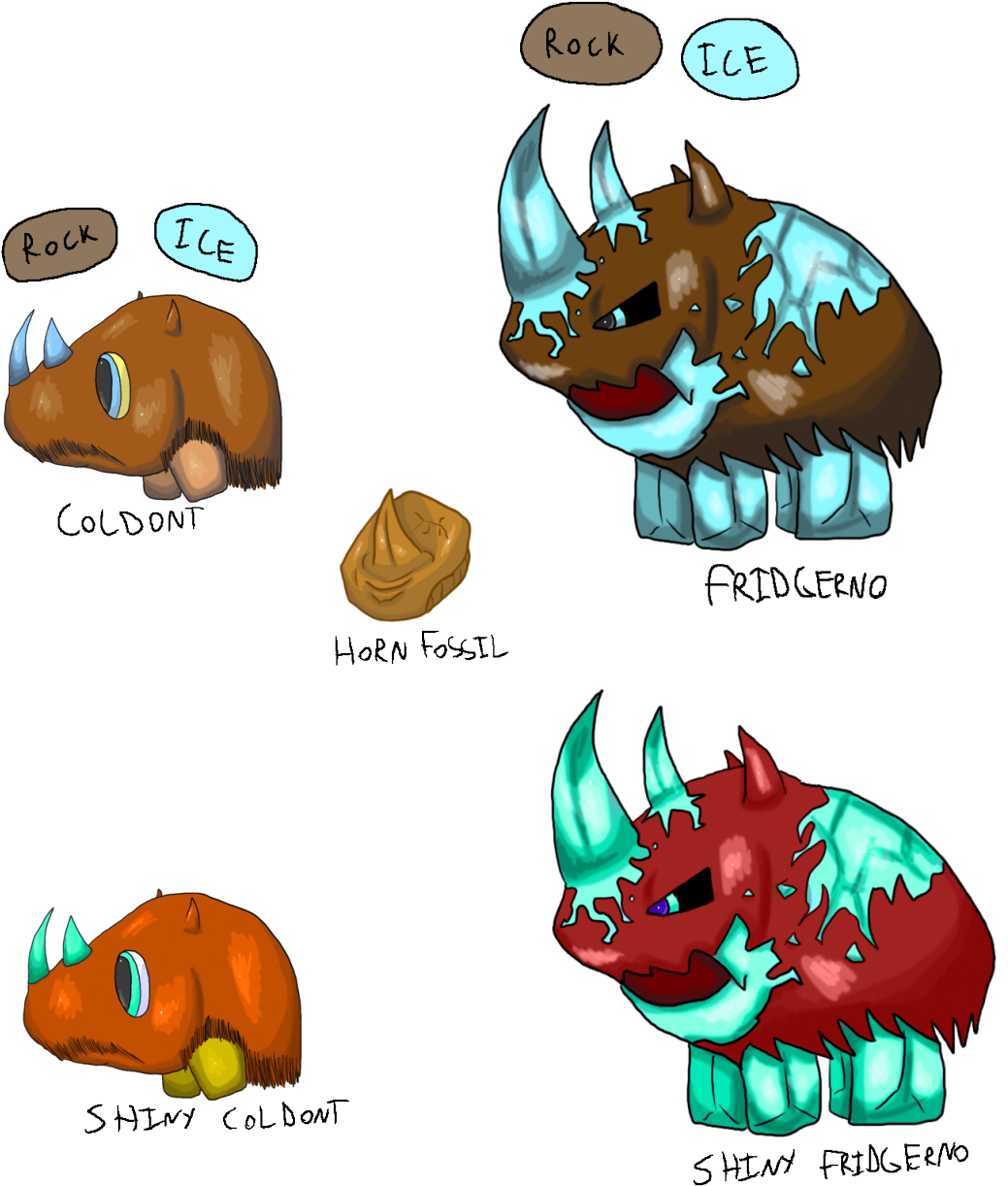 Here Are My Entries For The Rhino Fossil Contest - Cartoon Clipart (1280x1297), Png Download