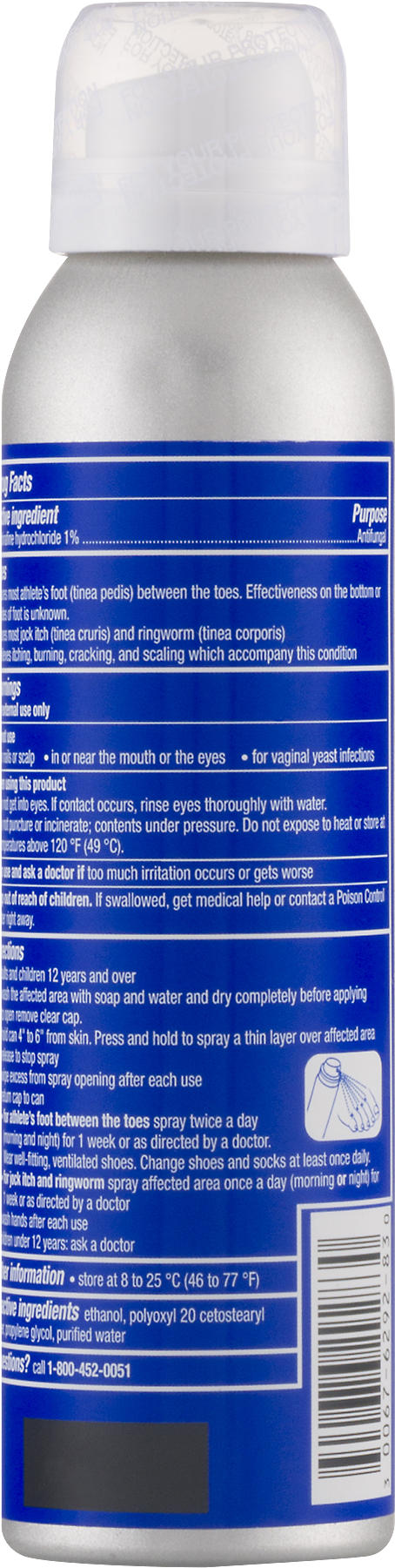 Lamisil At Antifungal Spray For Athlete's Foot, - Plastic Bottle Clipart (1800x1800), Png Download