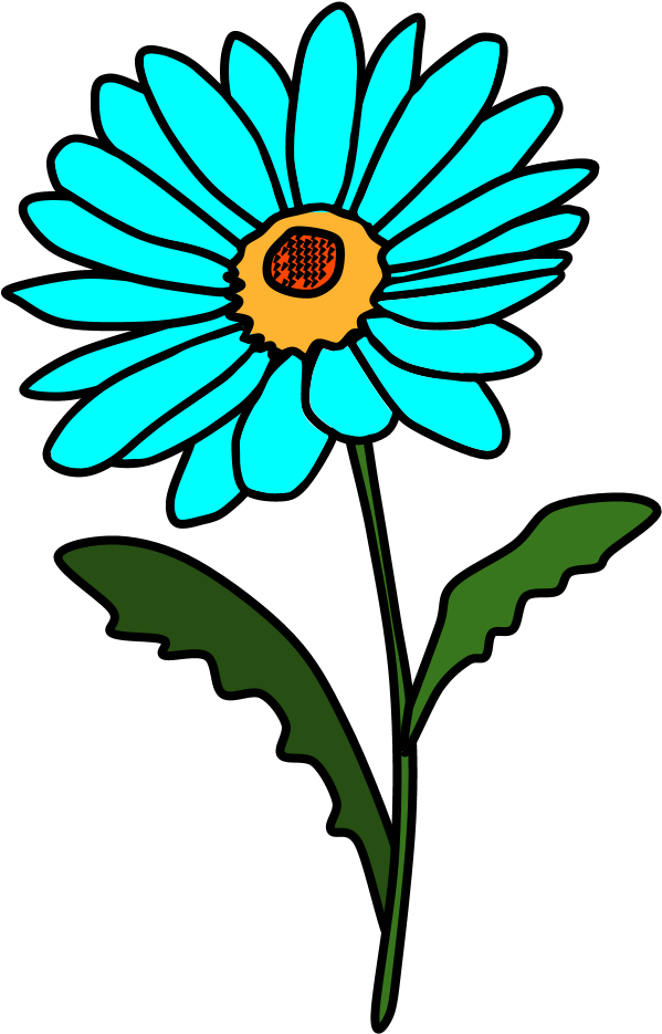 Daisy, Petals, Bright Blue, Png - Yellow Clipart (816x1056), Png Download