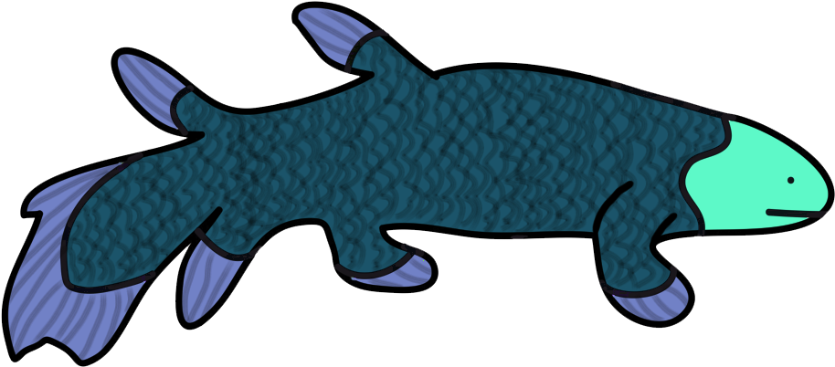 Amateurish Coelacanth - Shark Clipart (933x441), Png Download