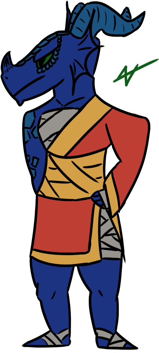 I Drew The 3 Members Of The Triple Threat An Npc Mercenary - Cartoon Clipart (557x1200), Png Download