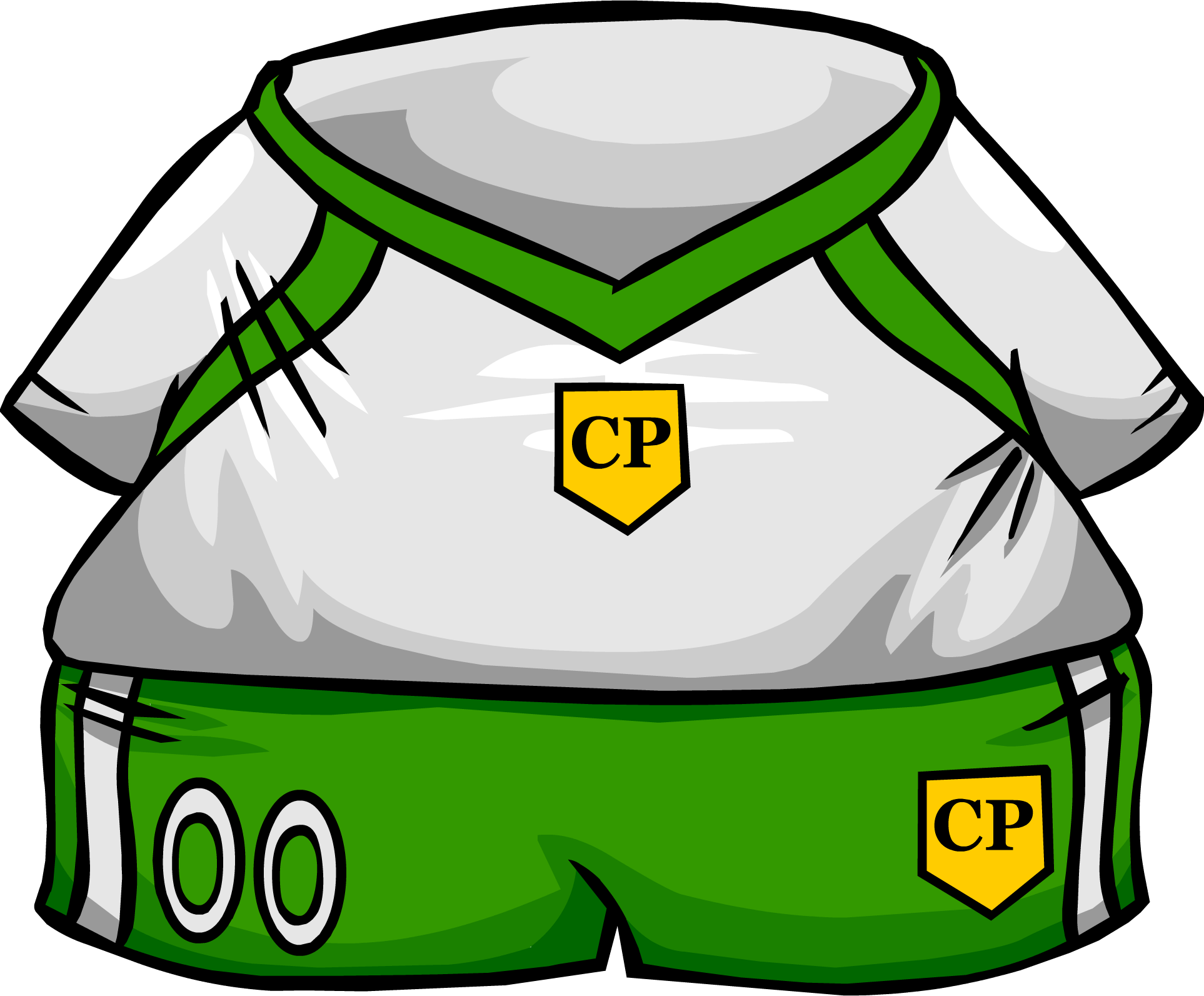 Green Away Soccer Jersey - Blue Away Soccer Jersey Club Penguin Clipart (1926x1593), Png Download