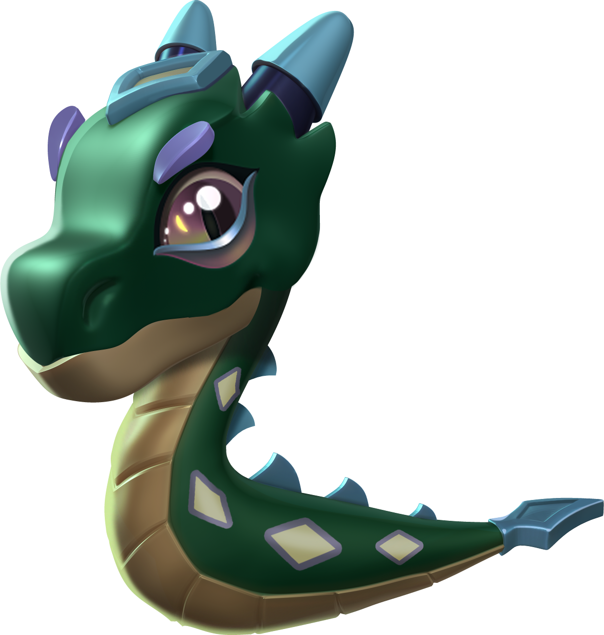 Jade Dragon Baby - Cartoon Clipart (1216x1279), Png Download