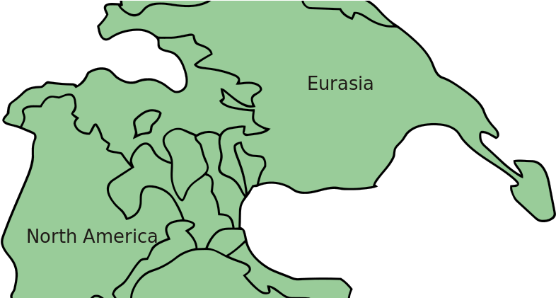 Pangea Map Clipart (800x420), Png Download