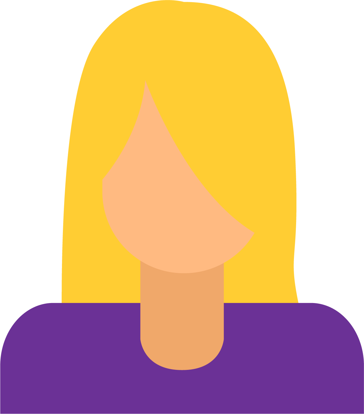 Blonde Female@4x - Illustration Clipart (1169x1332), Png Download