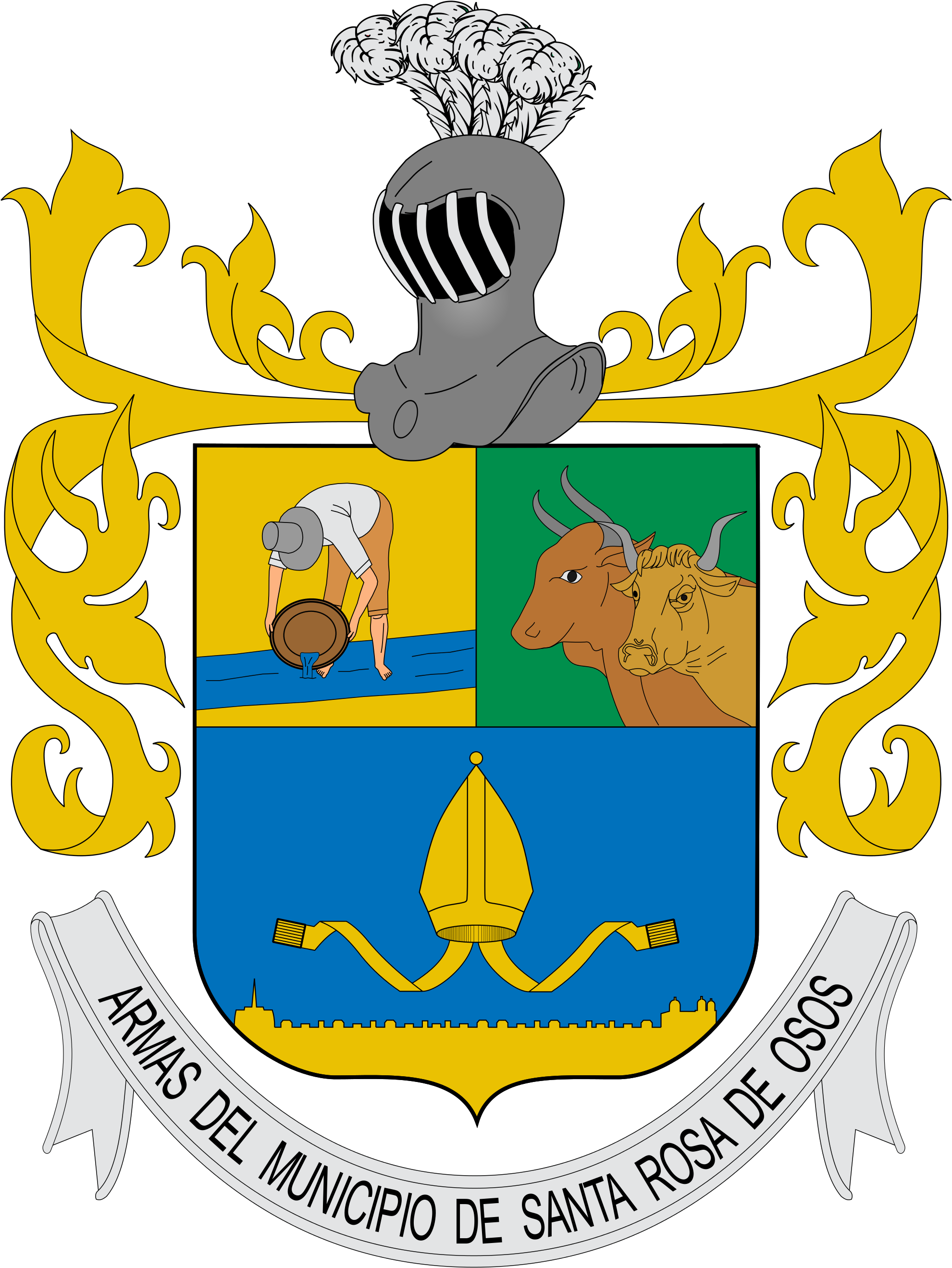 Open - Escudo Municipio De Santa Rosa De Osos Clipart (2000x2662), Png Download