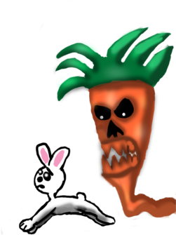 Bunny Nightmare - Illustration Clipart (674x518), Png Download