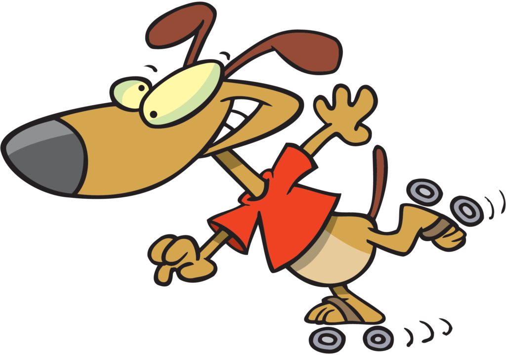 Rollerdog - Roller Skating Clipart - Png Download (1024x718), Png Download