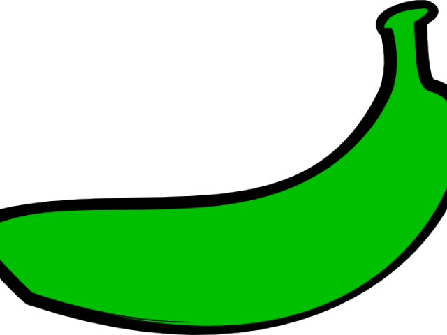 Banana Clipart Green Banana - Png Download (640x480), Png Download