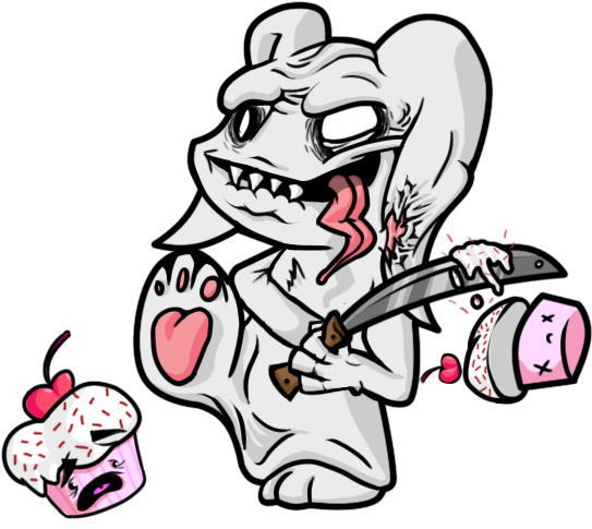 Psycho Bunny Hugs - Cartoon Clipart (600x520), Png Download