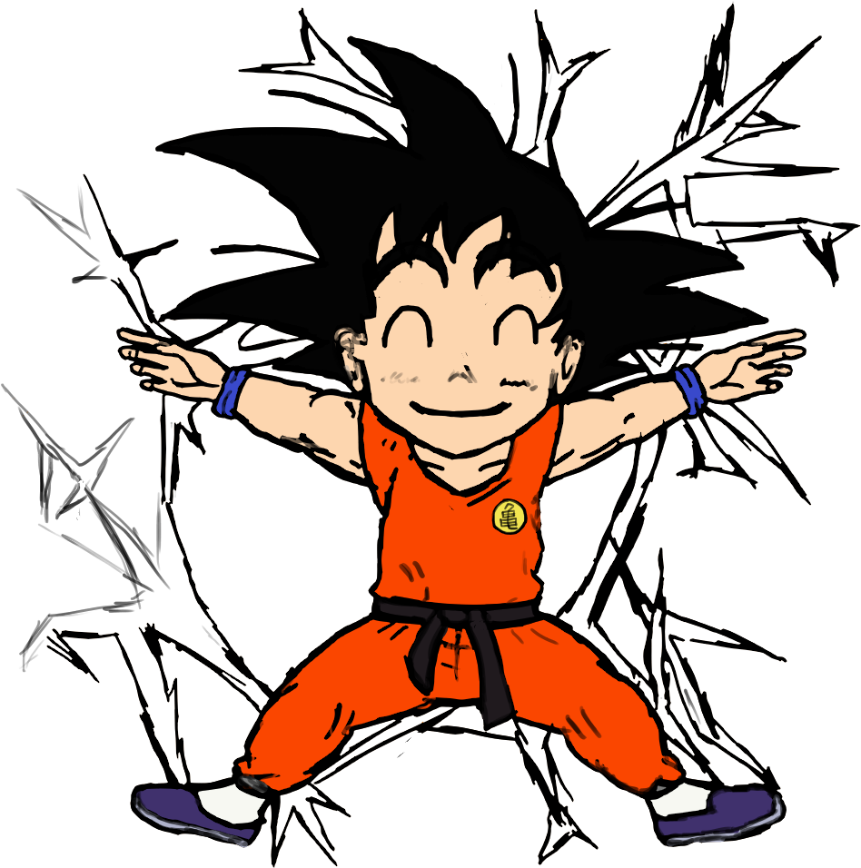 21st Tournament Chibi Goku, Krillin, And Yamcha Sans - Cartoon Clipart (992x1014), Png Download
