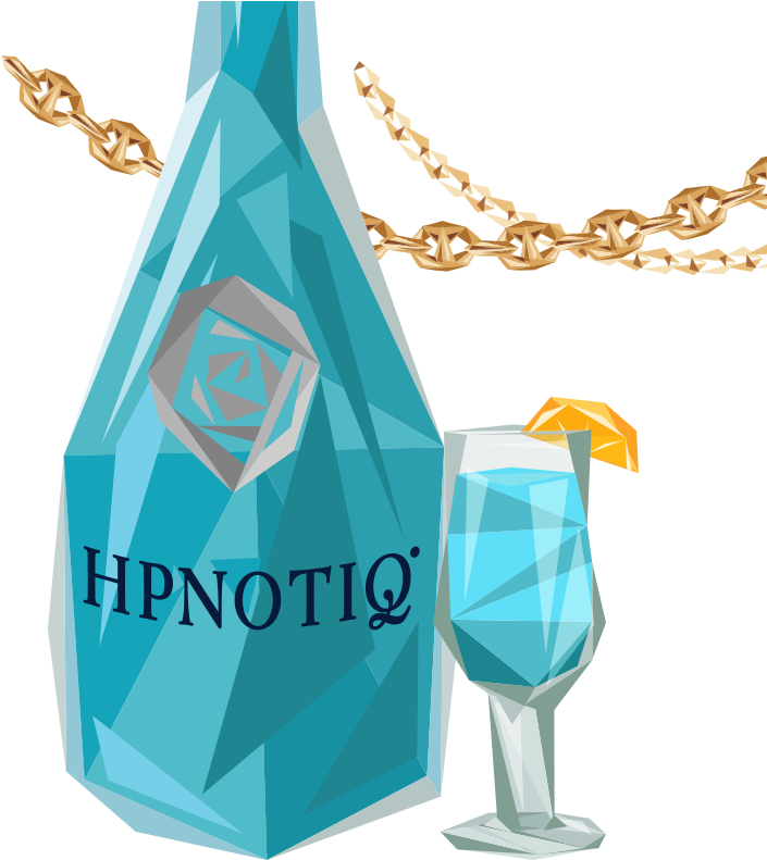 Home Bottle Bluebreeze Mobile - Hypnotic Liquor Logo Png Clipart (720x790), Png Download