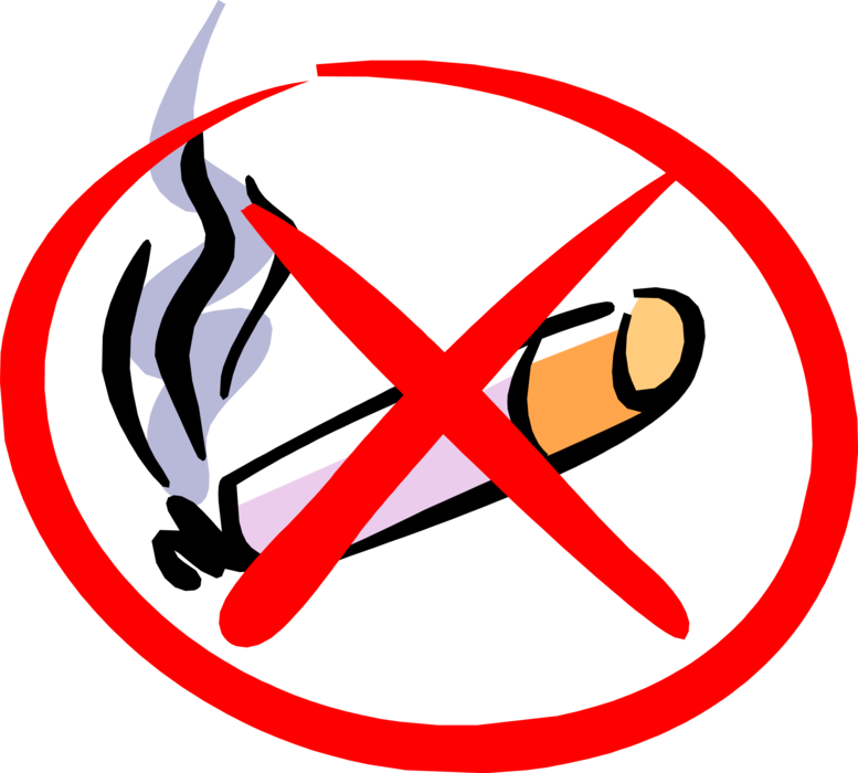 Vector Illustration Of No Smoking Or Tobacco Cigarette - Larangan Di Dalam Kelas Clipart (777x700), Png Download