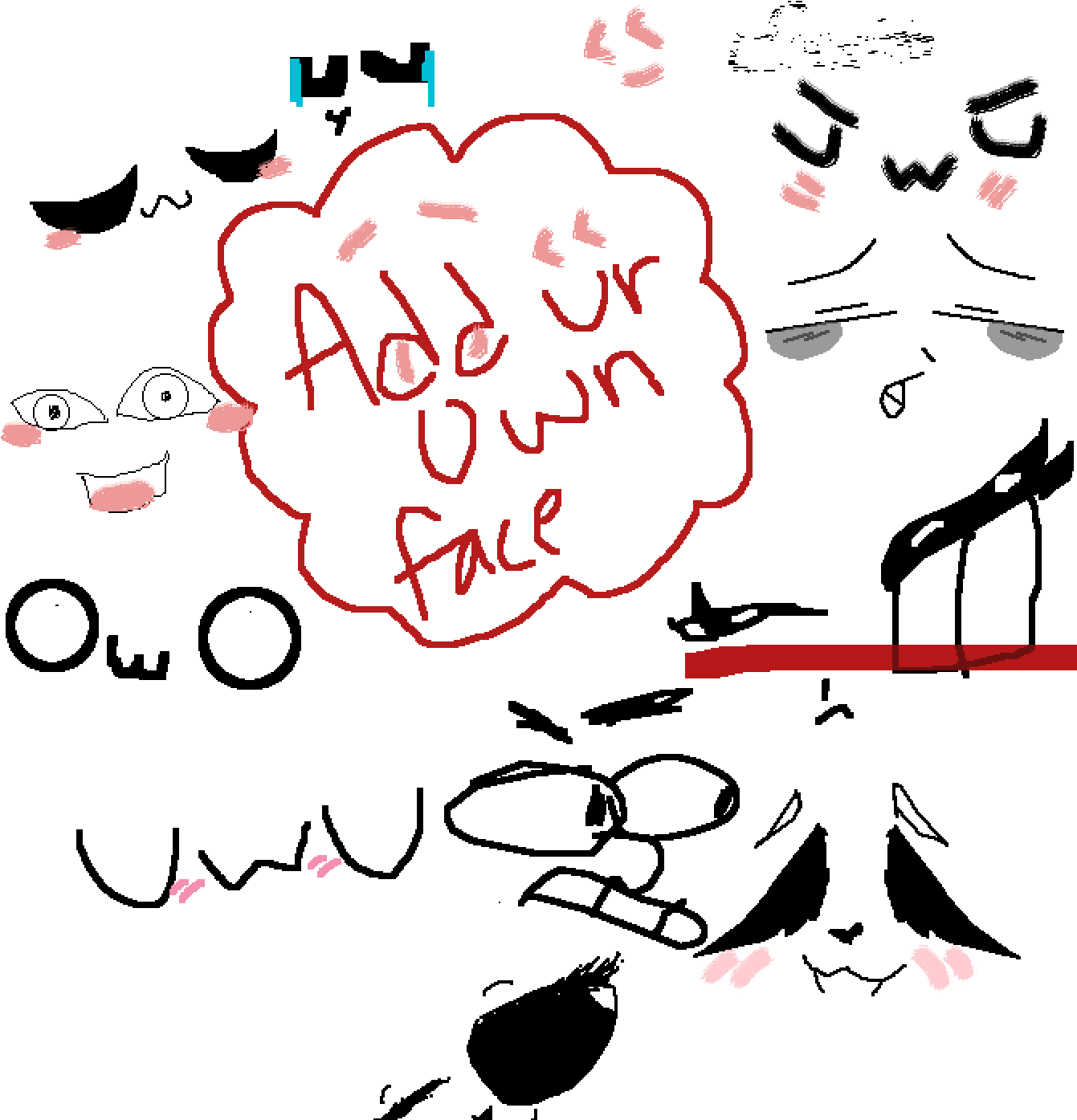 Mines The One With Angry Eyebrows And Blush Clipart (1400x1400), Png Download