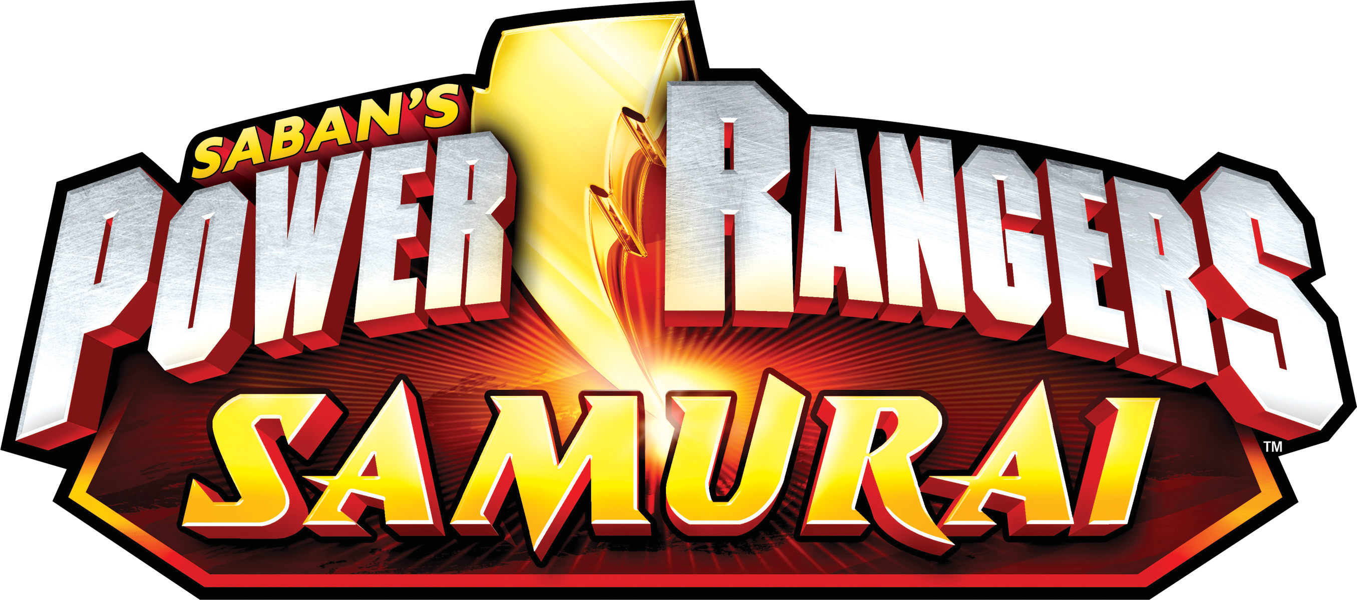 Samurai Logo Power Rangers - Power Rangers Samurai Title Clipart (2710x1200), Png Download