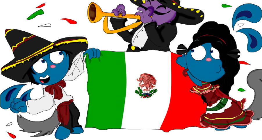 Mexican Independence Day Cartoon Clipart (900x498), Png Download