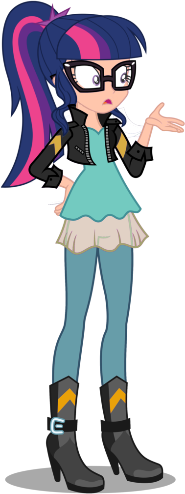 Clothes Swap, Equestria Girls, Human Coloration, Implied - Cartoon Clipart (418x1024), Png Download