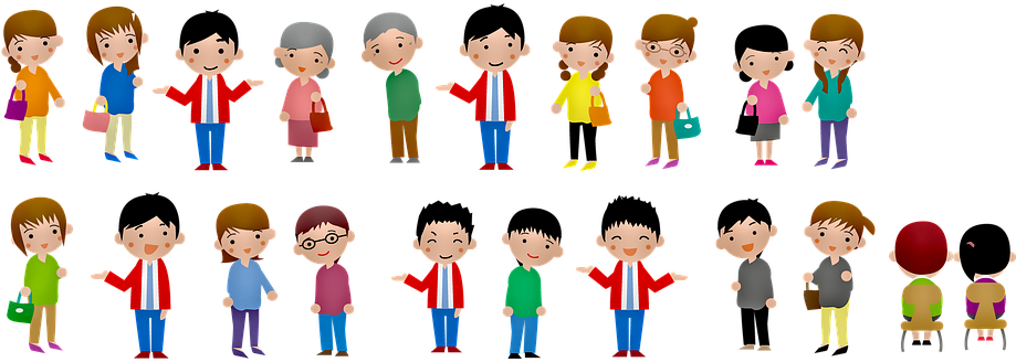 People, Man, Women, Grandma, Grandpa - Clip Art - Png Download (918x340), Png Download