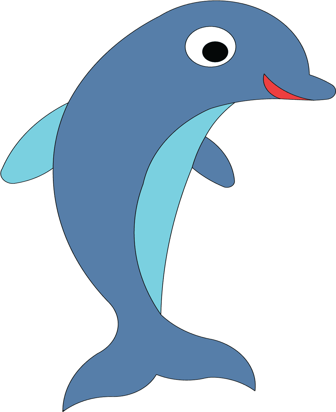 Dolphin Clipart (3000x1373), Png Download