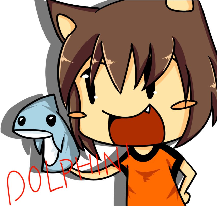 Dolphin Cat Mammal Cartoon Nose Vertebrate Dog Like - Cartoon Clipart (900x810), Png Download