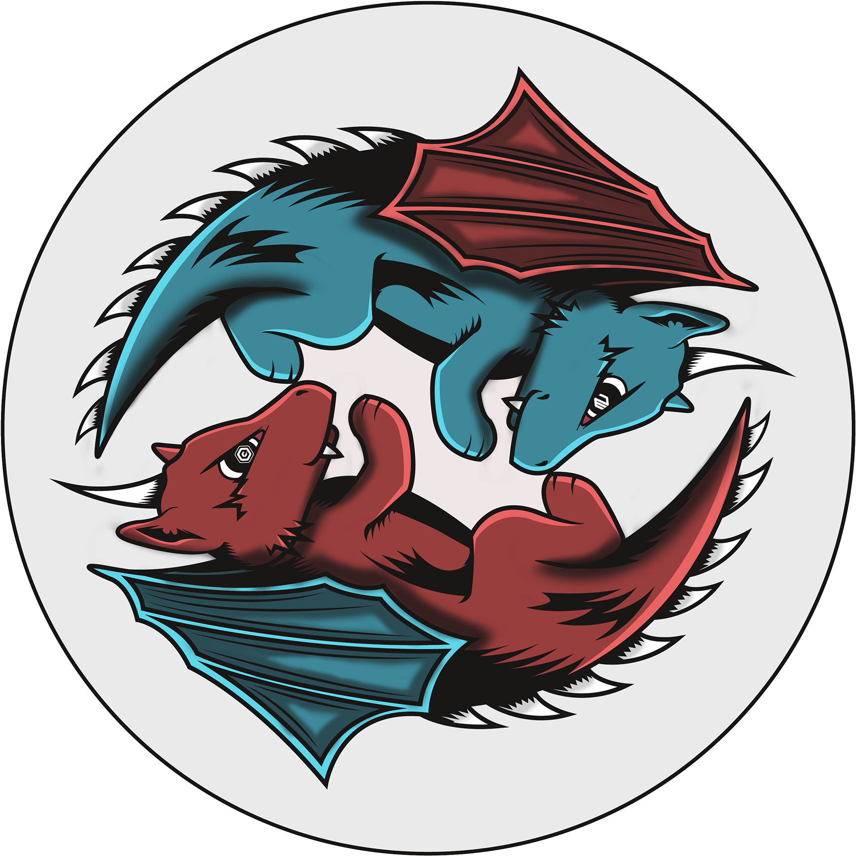 Good And Evil "intertwine" Each Has A Little Of The - Cartoon Clipart (1920x1920), Png Download