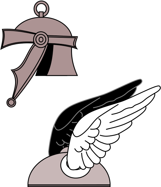 Casque Antique Et Casque Ailé - Cartoon Clipart (724x1024), Png Download