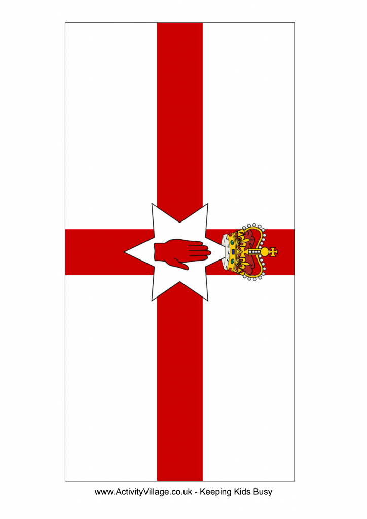 Quickly Printable Irish Flag Northern Ireland Download - Northern Ireland Flag Small Clipart (724x1024), Png Download