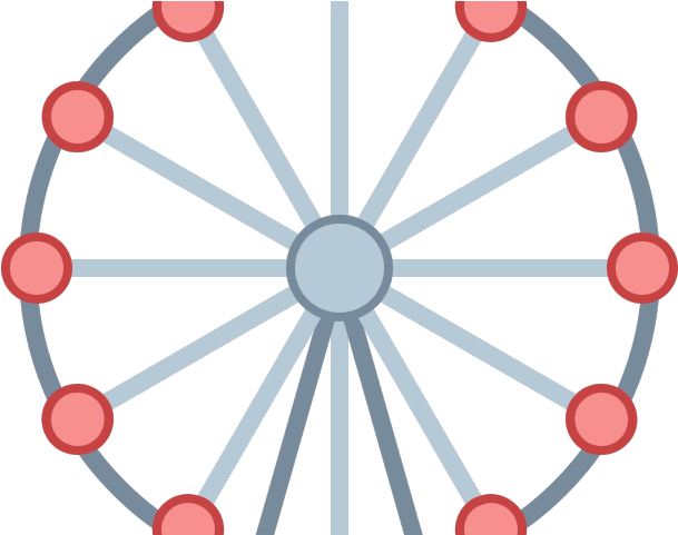 Ferris Wheel Clipart Tumblr Transparent - Ferris Wheel Png Blue (640x480), Png Download