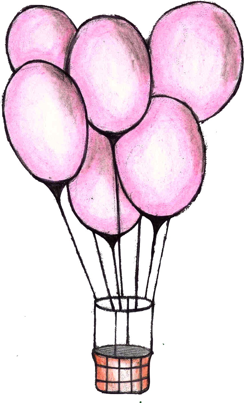 Bubblegum Balloons From Carnival Zoo S Wheels Ⓒ - Sketch Clipart (885x1401), Png Download